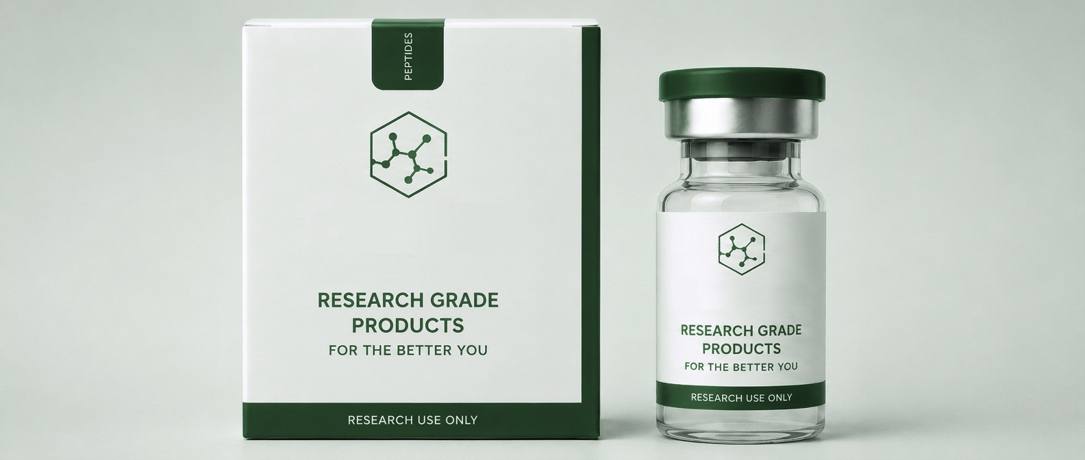 The Pep Guru research-grade peptide box and vial